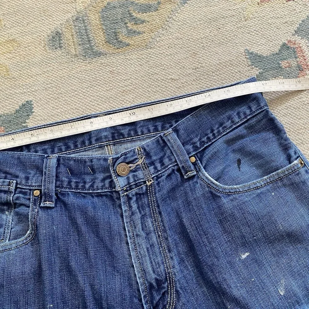 Y2K Levi’s 514 Flap Pocket 34x34 Twisted Seam Vintage Slim Straight Tri Stitch
